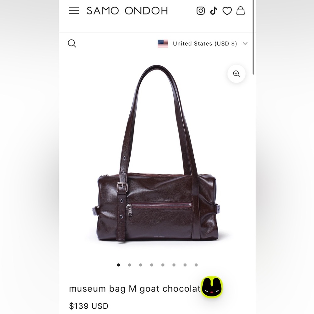 Samo Ondoh Museum bag M goat chocolate